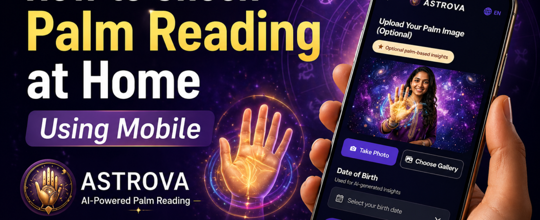 How to check palm reading at home using mobile?