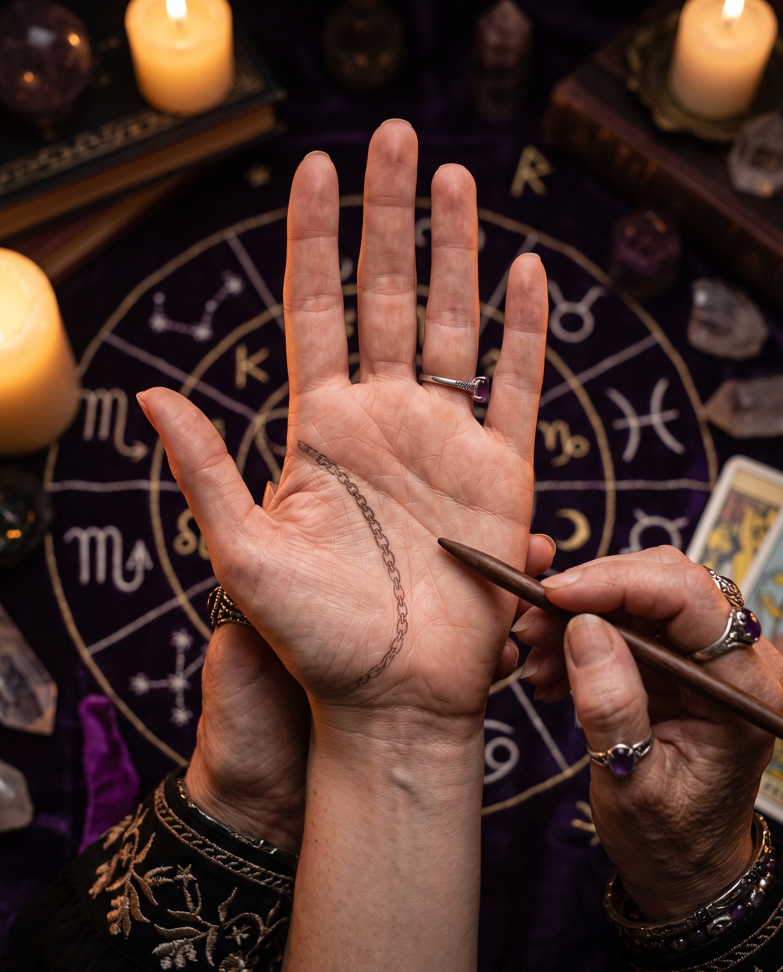 What Does a Chain on the Life Line Mean in Palm Reading?