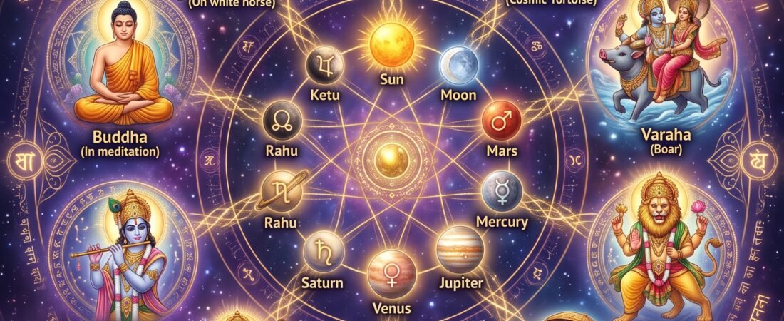 What Is the Hidden Connection Between Vishnu’s 10 Avatars and the Navagraha Planets?