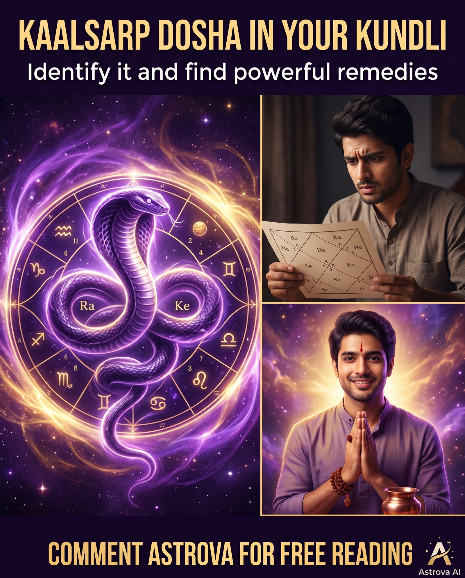 How to identify Kaalsarp Dosha in your Kundli — visual guide — Complete Guide 2026