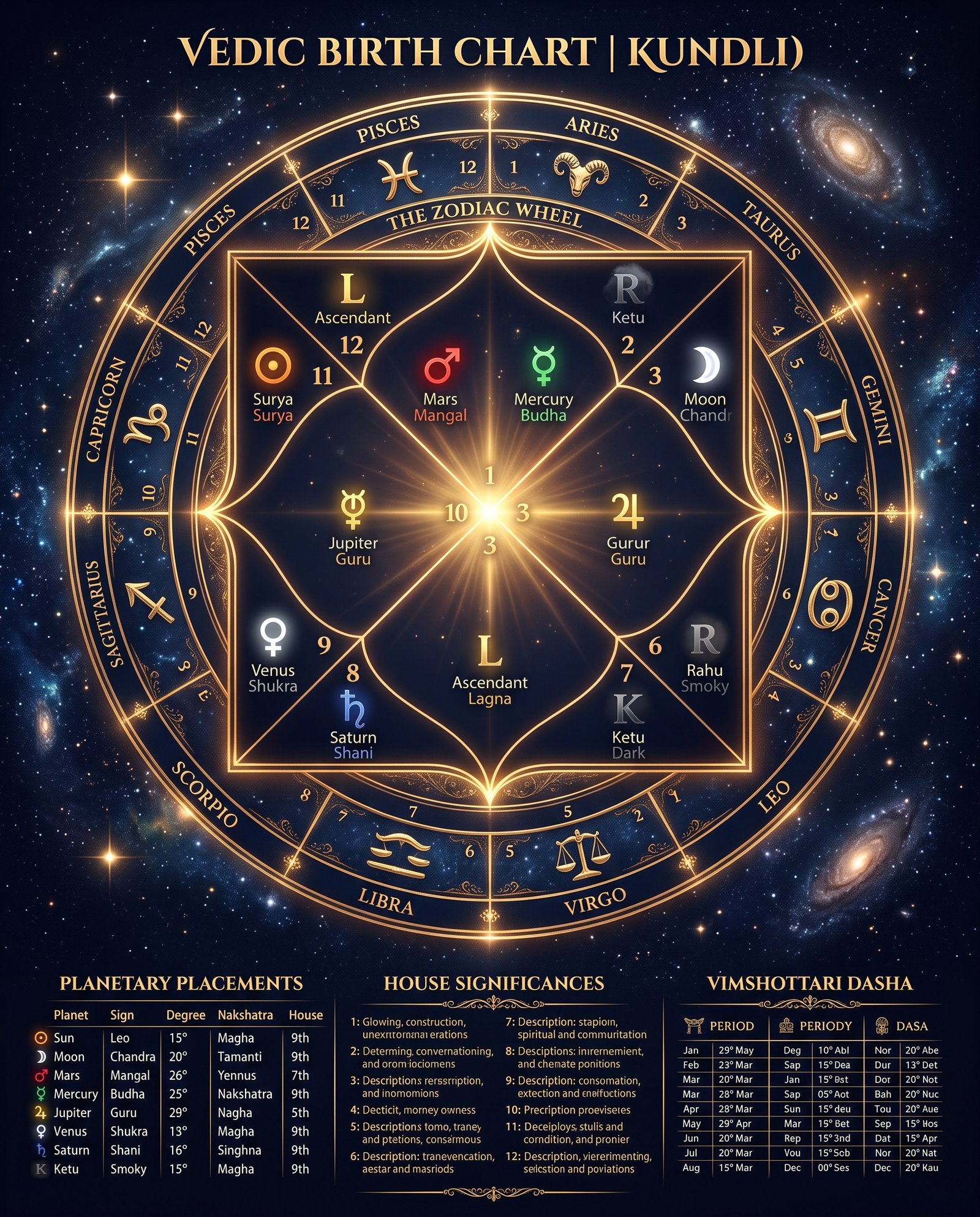How to read your Kundli chart — beginner’s guide to the 12 houses — Complete Guide 2026
