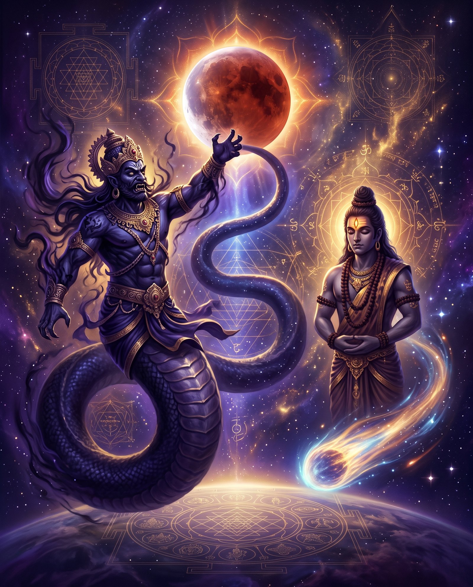 What Is the Mythology of Rahu and Ketu — and Why Do They Rule Eclipses in Vedic Astrology?
