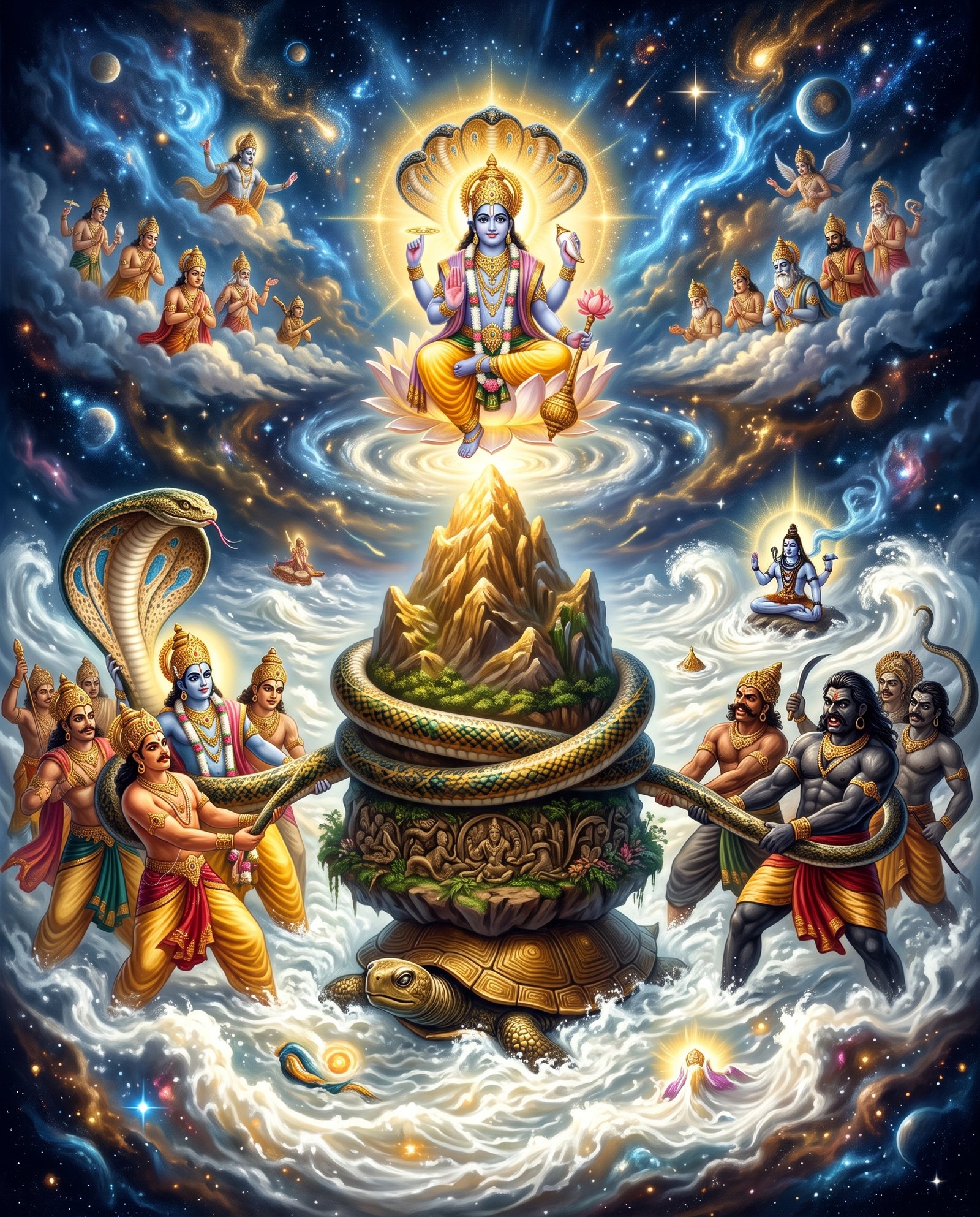 The Samudra Manthan Story: How Rahu and Ketu Were Born From the Churning of the Cosmic Ocean