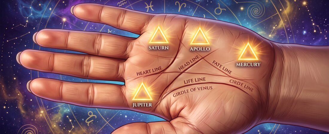 What does a triangle on your palm mean in palmistry? Discover the meaning by position