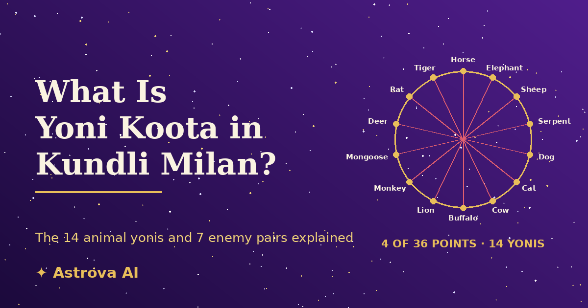 What Is Yoni Koota in Kundli Milan?
