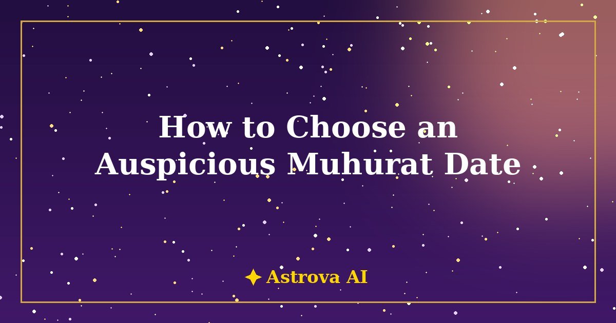 How to Choose an Auspicious Date (Muhurat) for Marriage, Housewarming or Any Important Life Event